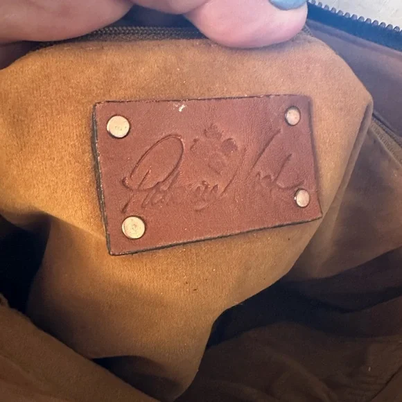 Patricia Nash White & Black Embossed Tassel Tote - Picture 9 of 11